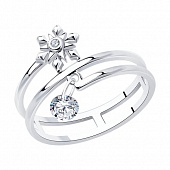 Сапфир каталог товаров Кольцо из серебра с фианитом