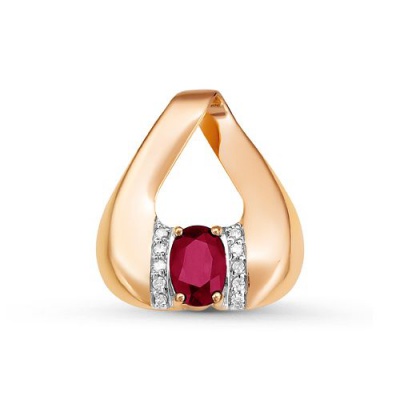 Сапфир каталог товаров Подвеска из золота с рубином, бриллиантом 