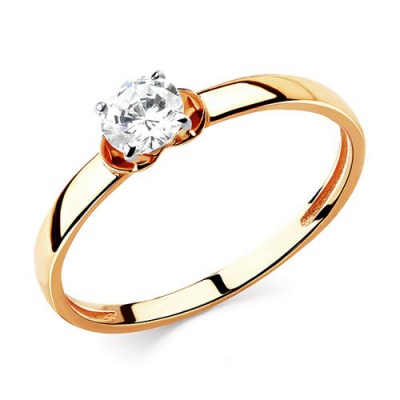 Сапфир каталог товаров Кольцо из золота с фианитом 