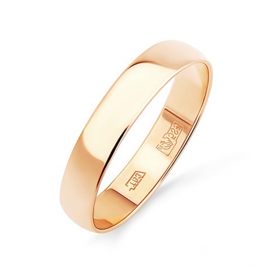 Сапфир каталог товаров Кольцо обручальное классическое из золота шириной 3 мм 