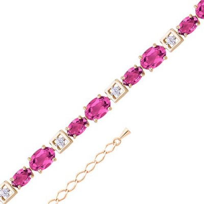 Сапфир каталог товаров Браслет женский из золота с корундом, фианитом 