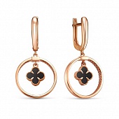 Сапфир каталог товаров Серьги из золота с ониксом