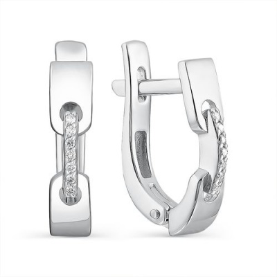 Сапфир каталог товаров Серьги из серебра с бриллиантом 