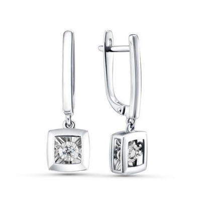 Сапфир каталог товаров Серьги из белого золота с бриллиантом 