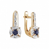 Сапфир каталог товаров Серьги из золота с бриллиантом, сапфиром