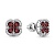 Сапфир каталог товаров Серьги гвоздики из серебра с фианитом, гранатом