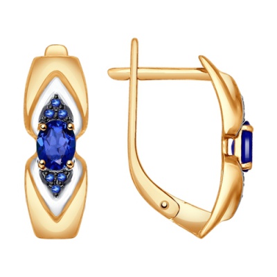 Сапфир каталог товаров Серьги из золота с сапфиром 