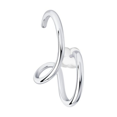 Сапфир каталог товаров Серьга из серебра 