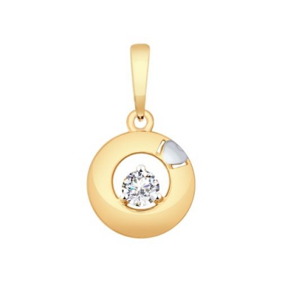 Сапфир каталог товаров Подвеска из золота с фианитом 