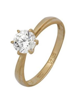 Сапфир каталог товаров Кольцо из золота с фианитом 