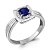 Сапфир каталог товаров Кольцо из серебра с фианитом, сапфиром
