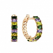 Сапфир каталог товаров Серьги из золота с турмалином, ситаллом