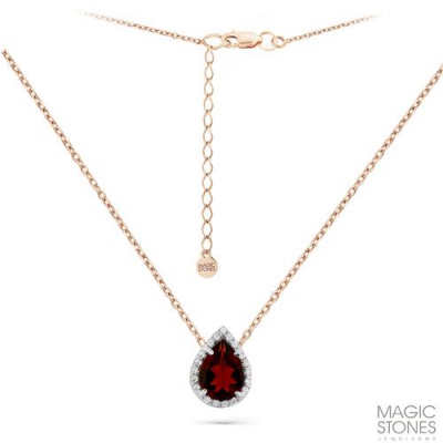 Сапфир каталог товаров Колье из золота с гранатом, фианитом 