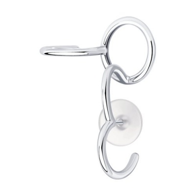 Сапфир каталог товаров Серьга из серебра 