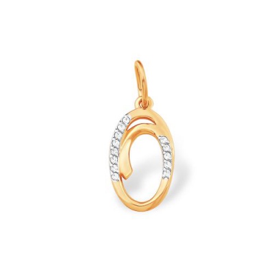 Сапфир каталог товаров Подвеска буква из золота с фианитом 