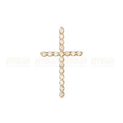 Сапфир каталог товаров Крест из золота с фианитом 