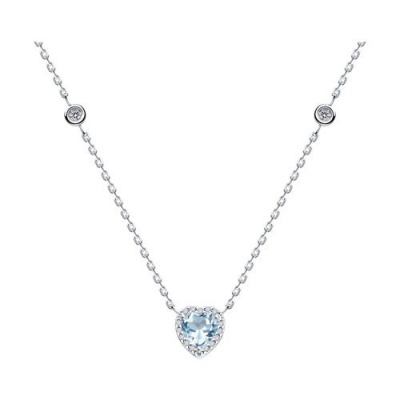 Сапфир каталог товаров Колье из серебра с фианитом, топазом 