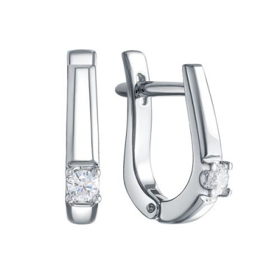 Сапфир каталог товаров Серьги из белого золота с бриллиантом 