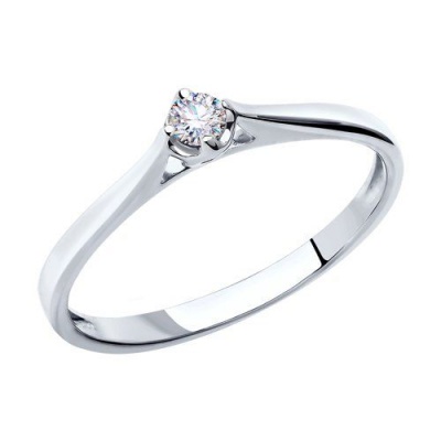 Сапфир каталог товаров Кольцо из белого золота с бриллиантом 