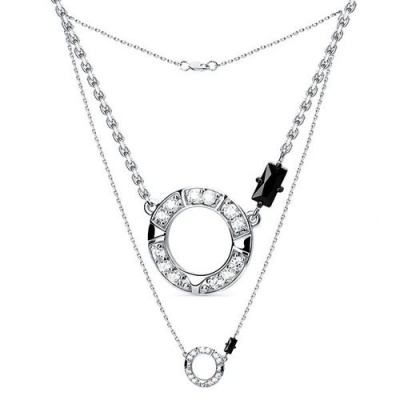 Сапфир каталог товаров Колье из серебра с фианитом 