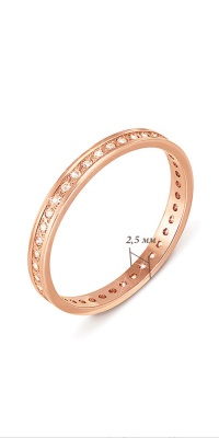 Сапфир каталог товаров Кольцо обручальное из золота с фианитом 