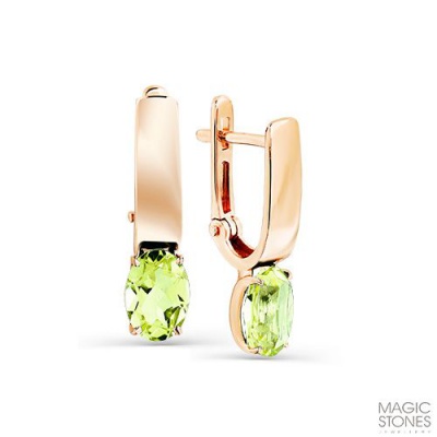 Сапфир каталог товаров Серьги из золота с хризолитом 