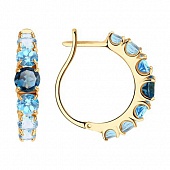 Сапфир каталог товаров Серьги из золота с топазом, топазом