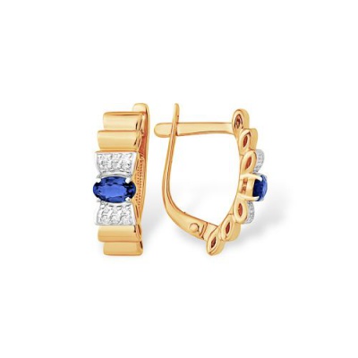 Сапфир каталог товаров Серьги из золота с бриллиантом, сапфиром 