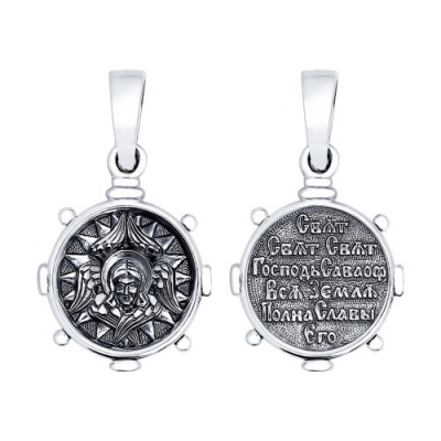 Сапфир каталог товаров Подвеска икона из серебра с чернением 