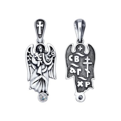 Сапфир каталог товаров Подвеска икона из серебра с чернением 