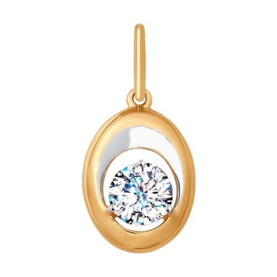 Сапфир каталог товаров Подвеска из золота с фианитом 