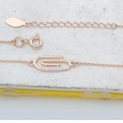 Сапфир каталог товаров Браслет женский из комбинированного золота с фианитом 