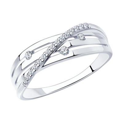 Сапфир каталог товаров Кольцо из серебра с фианитом 