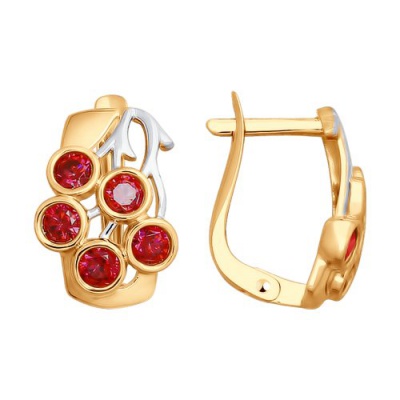 Сапфир каталог товаров Серьги из золота с фианитом 