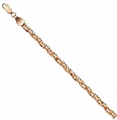 Сапфир каталог товаров Браслет шарик + бочка косичка из 3-х цепочек с алмазной гранью женский из золота