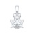 Сапфир каталог товаров Подвеска знак зодиака Близнецы из серебра с фианитом