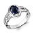 Сапфир каталог товаров Кольцо из серебра с фианитом, сапфиром